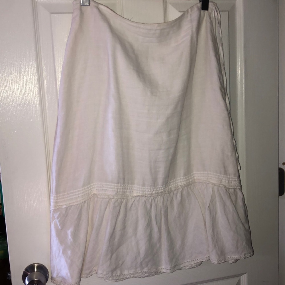 Gap white linen skirt sz 6